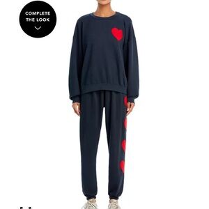 Aviator Nation heart sweatshirt and sweatpants